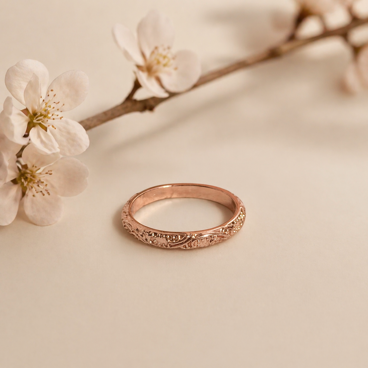 見せ方整理後の彫りゴールドリングのビジュアル